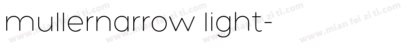 mullernarrow light字体转换